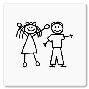 WC společné, 80x80mm, bílá, Nevada